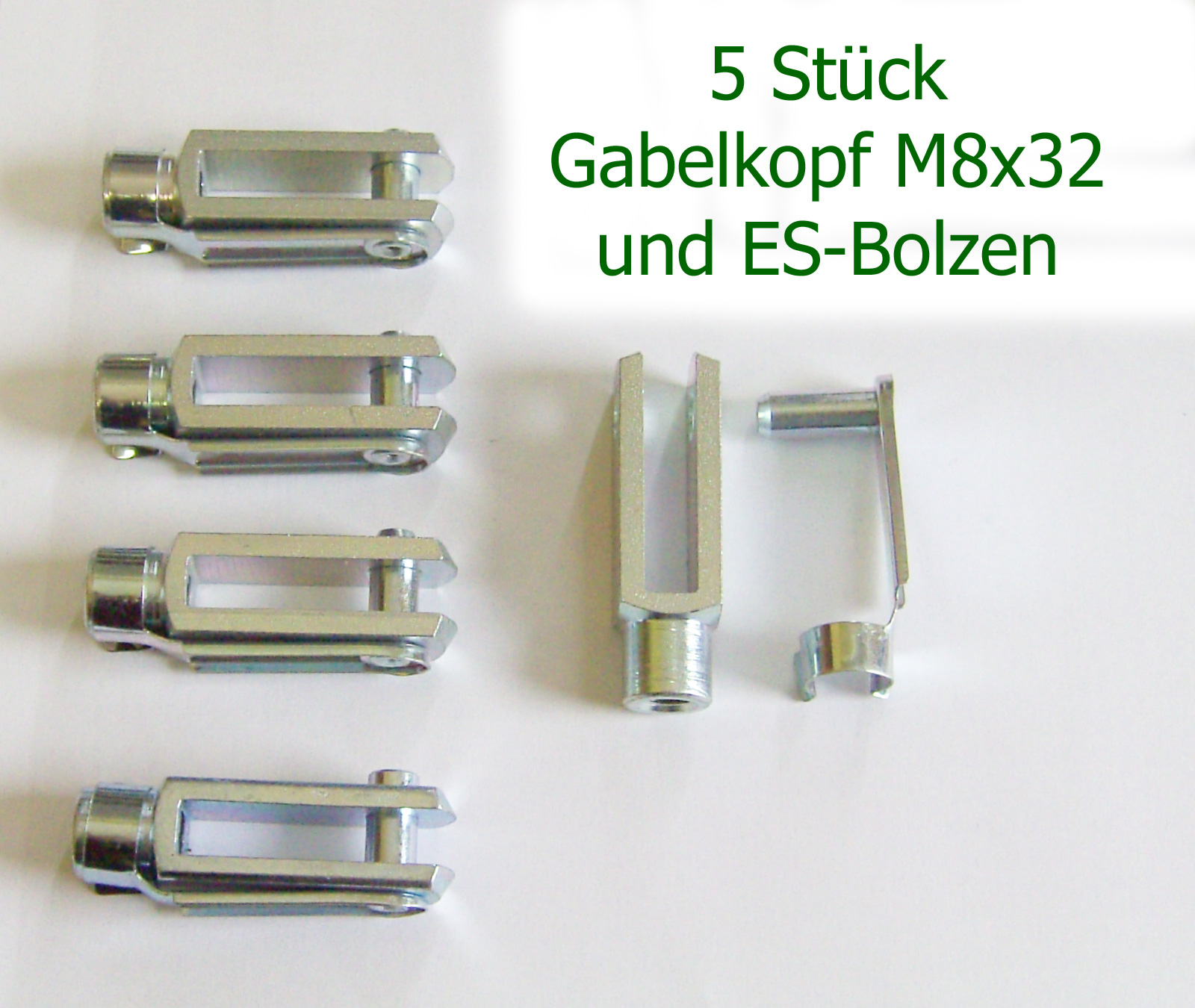 Gabelkopf M8 x 32 mit ES-Bolzen (5er Pack)