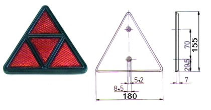 Dreieck mit PVC Gehäuse 