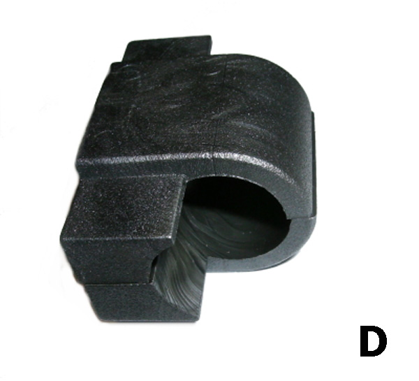 Drehstangenverschluss Halter Halbbuchse Nylon 45mm breit (Paar)