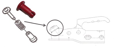 Signalknopf außen(rot) für AK - 16,0mm Ø