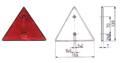 Dreieck mit Kunststoffrücken schwarz