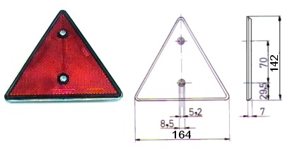 Dreieck mit Metallfassung 