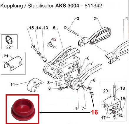 Stopfen AlKo AKS 3004 - wird ersetzt durch 1367606 - schwarz
